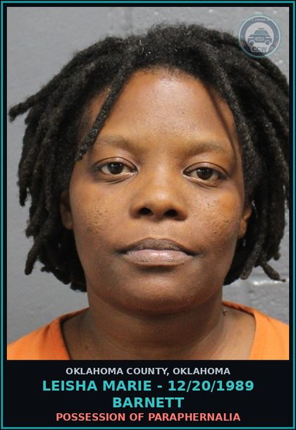 CCW arrest card for Leisha Marie - 12/20/1989 Barnett in Oklahoma County: TURNPIKE OFFENSES