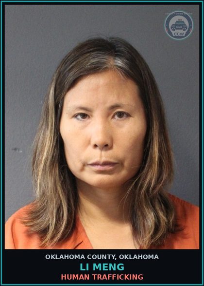 CCW arrest card for Li Meng in Oklahoma County: PROCEEDS DERIVED FROM VIOLATION OF STATE STATUTE