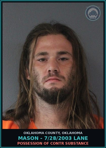 CCW arrest card for Mason - 7/28/2003 Lane in Oklahoma County: LARCENY