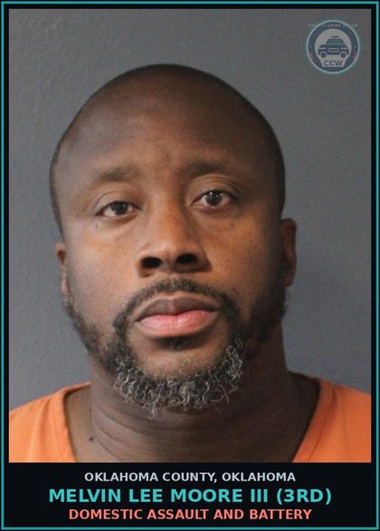 CCW arrest card for Melvin Lee Moore Iii (3Rd) in Oklahoma County: DISRUPT, PREVENT, INTERRUPT EMERGENCY TELEPHONE CALL