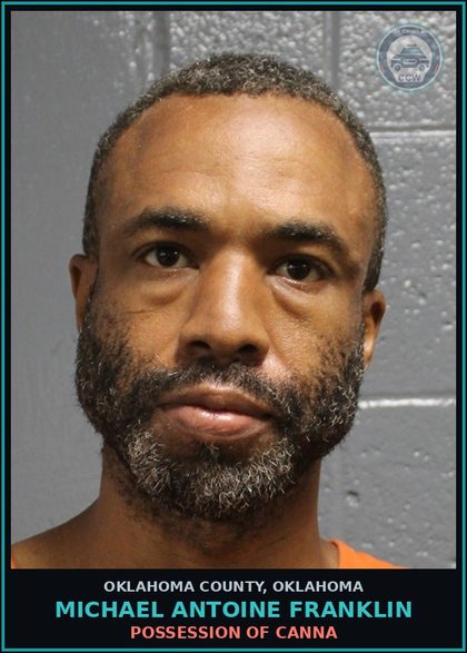 CCW arrest card for Michael Antoine Franklin in Oklahoma County: DESTROYING PROPERTY - PRIVATE OR PUBLIC