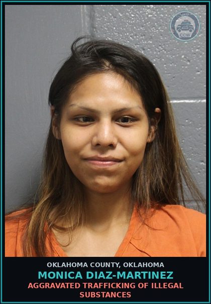CCW arrest card for Monica Diaz-Martinez in Oklahoma County: POSSESSION OF PARAPHERNALIA