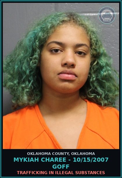 CCW arrest card for Mykiah Charee - 10/15/2007 Goff in Oklahoma County: RECEIVE, POSSESS OR CONCEAL STOLEN PROPERTY