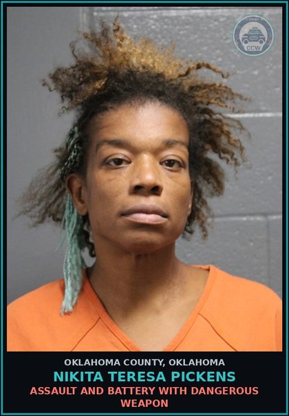 CCW arrest card for Nikita Teresa Pickens in Oklahoma County: OBSTRUCTING OFFICER