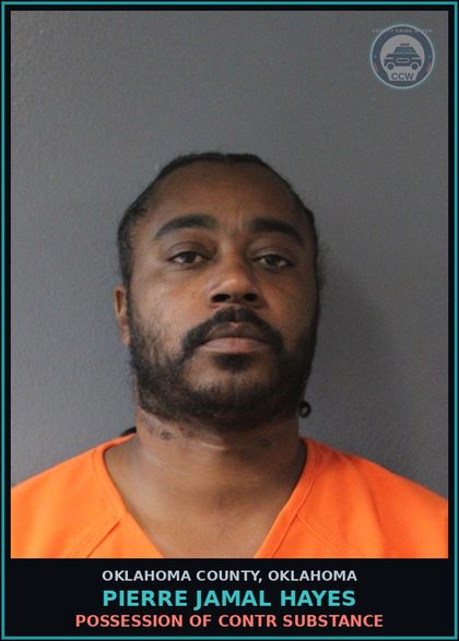 CCW arrest card for Pierre Jamal Hayes in Oklahoma County: SPEEDING
