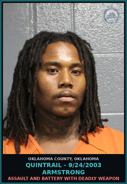 CCW arrest card for Quintrail - 9/24/2003 Armstrong in Oklahoma County: ASSAULT AND BATTERY WITH DEADLY WEAPON