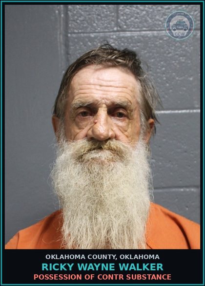 CCW arrest card for Ricky Wayne Walker in Oklahoma County: DRIVING WITH LICENSE CANCELED, SUSPENDED OR REVOKED