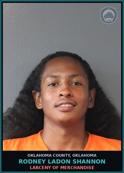 CCW arrest card for Rodney Ladon Shannon in Oklahoma County: FAILURE TO APPEAR IN JD COURT