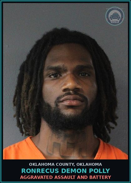 CCW arrest card for Ronrecus Demon Polly in Oklahoma County: PETIT LARCENY