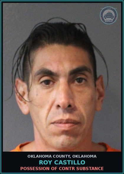 CCW arrest card for Roy Castillo in Oklahoma County: LARCENY FROM HOUSE
