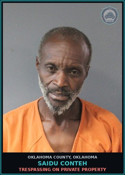 CCW arrest card for Saidu Conteh in Oklahoma County: PUBLIC INDECENCY