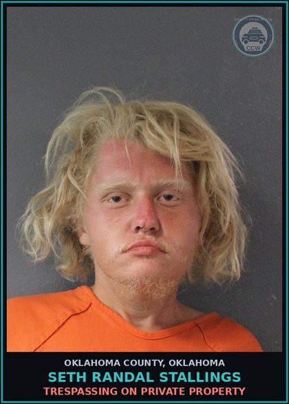CCW arrest card for Seth Randal Stallings in Oklahoma County: PUBLIC DRUNKENNESS