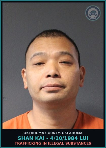 CCW arrest card for Shan Kai - 4/10/1984 Lui in Oklahoma County: DISTRIBUTION OF contr substance, POSSESS WITH INTENT CF26005058