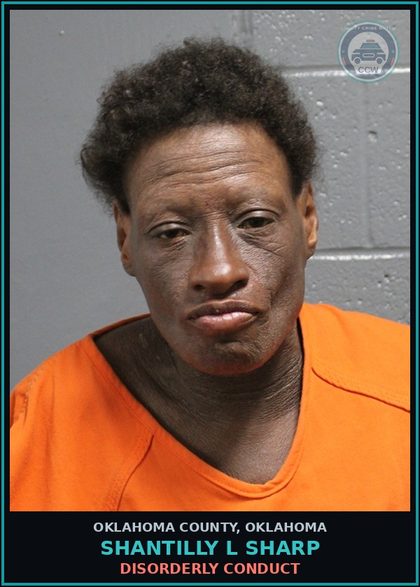 CCW arrest card for Shantilly L Sharp in Oklahoma County: DISORDERLY CONDUCT