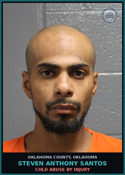 CCW arrest card for Steven Anthony Santos in Oklahoma County: PROCEEDS DERIVED FROM VIOLATION OF STATE STATUTE