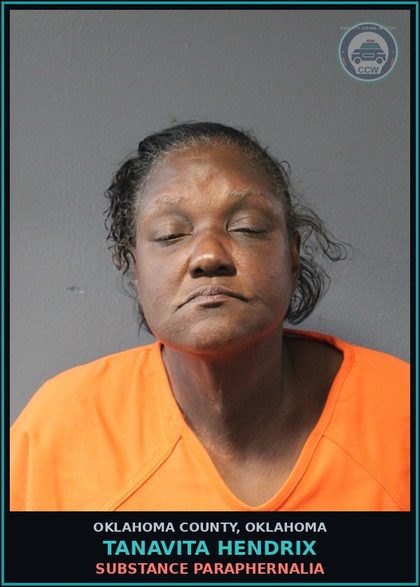 CCW arrest card for Tanavita Hendrix in Oklahoma County: DRUG PARAPHERNALIA