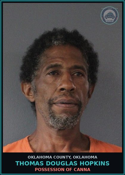 CCW arrest card for Thomas Douglas Hopkins in Oklahoma County: DRIVING WHILE IMPAIRED