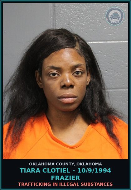 CCW arrest card for Tiara Clotiel - 10/9/1994 Frazier in Oklahoma County: OBSTRUCTING OFFICER