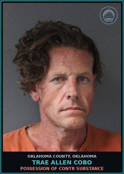 CCW arrest card for Trae Allen Cobo in Oklahoma County: POSSESSION OF contr substance