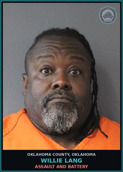 CCW arrest card for Willie Lang in Oklahoma County: ASSAULT AND BATTERY