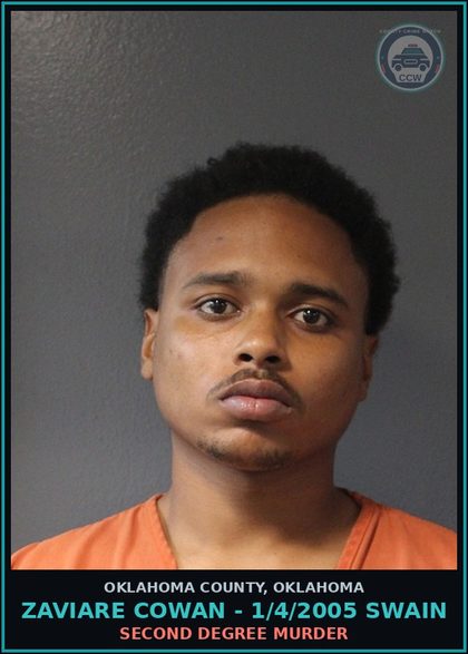 CCW arrest card for Zaviare Cowan - 1/4/2005 Swain in Oklahoma County: SECOND DEGREE MURDER