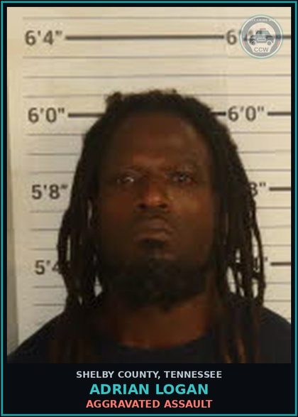 CCW arrest card for ADRIAN LOGAN in Shelby County: AGGRAVATED ASSAULT