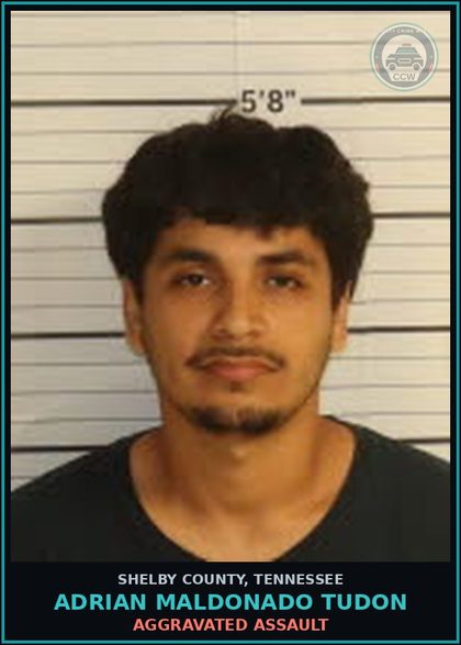 CCW arrest card for ADRIAN MALDONADO TUDON in Shelby County: AGGRAVATED ASSAULT