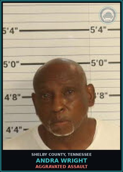 CCW arrest card for ANDRA WRIGHT in Shelby County: AGGRAVATED ASSAULT