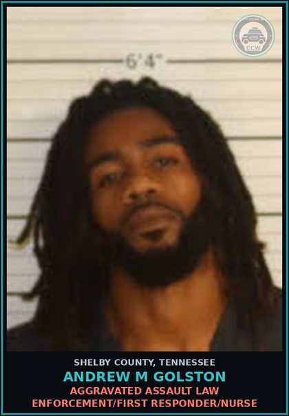 CCW arrest card for ANDREW M GOLSTON in Shelby County: POSSESSION OF DRUG PARAPHERNALIA