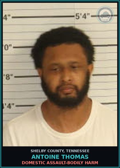CCW arrest card for ANTOINE THOMAS in Shelby County: DOMESTIC ASSAULT-BODILY HARM