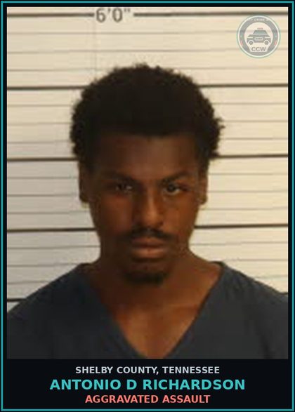 CCW arrest card for ANTONIO D RICHARDSON in Shelby County: AGGRAVATED ASSAULT