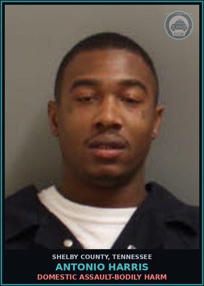 CCW arrest card for ANTONIO HARRIS in Shelby County: DOMESTIC ASSAULT-BODILY HARM