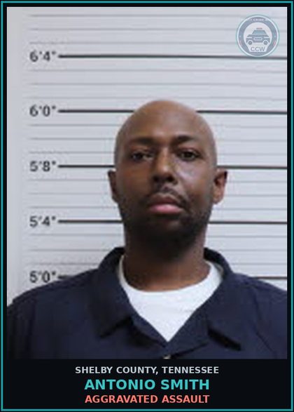 CCW arrest card for ANTONIO SMITH in Shelby County: AGGRAVATED ASSAULT