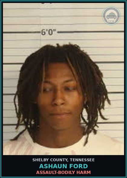 CCW arrest card for ASHAUN FORD in Shelby County: ASSAULT-BODILY HARM