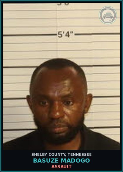 CCW arrest card for BASUZE MADOGO in Shelby County: s3xual BATTERY