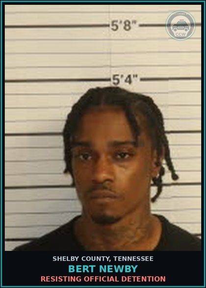 CCW arrest card for BERT NEWBY in Shelby County: DRAG RACING
