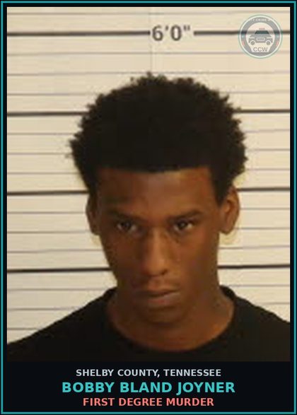 CCW arrest card for BOBBY BLAND JOYNER in Shelby County: FIRST DEGREE MURDER
