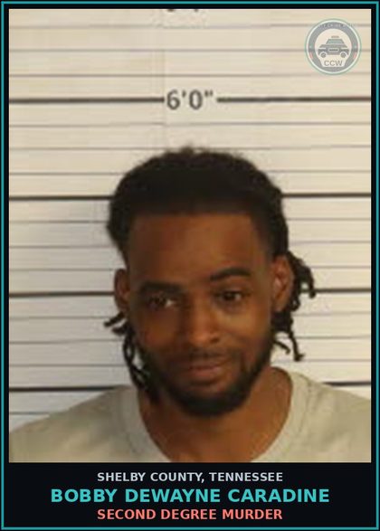CCW arrest card for BOBBY DEWAYNE CARADINE in Shelby County: POSS CONT SUB W/I TO MANUF/DEL/SELL