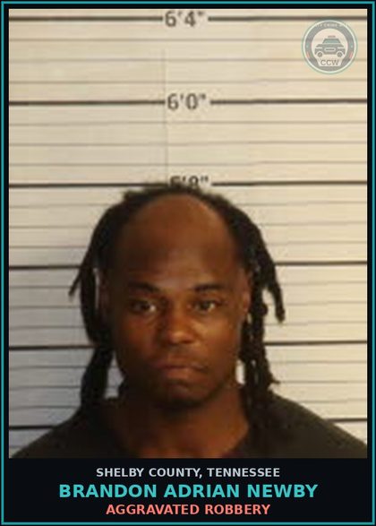 CCW arrest card for BRANDON ADRIAN NEWBY in Shelby County: AGGRAVATED ROBBERY
