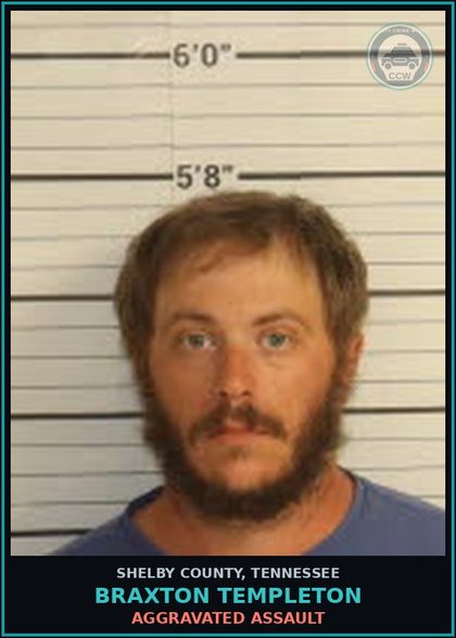 CCW arrest card for BRAXTON TEMPLETON in Shelby County: PETITION TO REVOKE SUSP SENTENCE