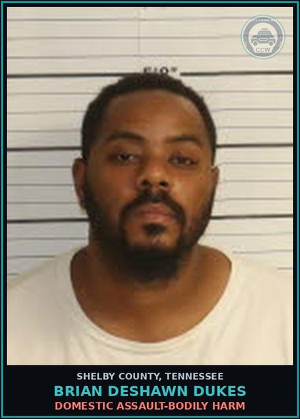 CCW arrest card for BRIAN DESHAWN DUKES in Shelby County: DOMESTIC ASSAULT-BODILY HARM
