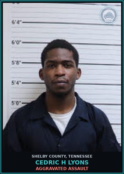 CCW arrest card for CEDRIC H LYONS in Shelby County: AGGRAVATED ASSAULT