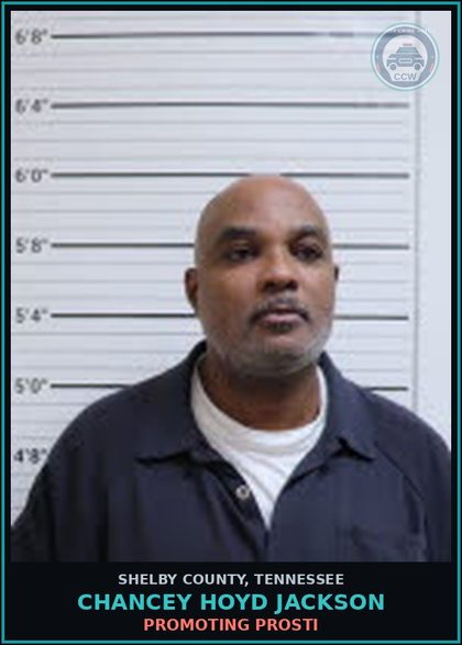 CCW arrest card for CHANCEY HOYD JACKSON in Shelby County: PROMOTING Prosti