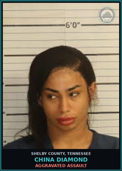 CCW arrest card for CHINA DIAMOND in Shelby County: AGGRAVATED ASSAULT