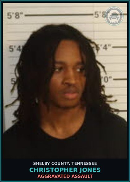 CCW arrest card for CHRISTOPHER JONES in Shelby County: AGGRAVATED ASSAULT