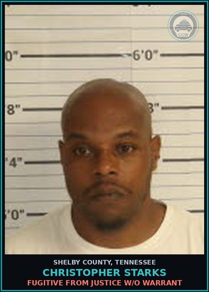 CCW arrest card for CHRISTOPHER STARKS in Shelby County: FUGITIVE FROM JUSTICE W/O WARRANT