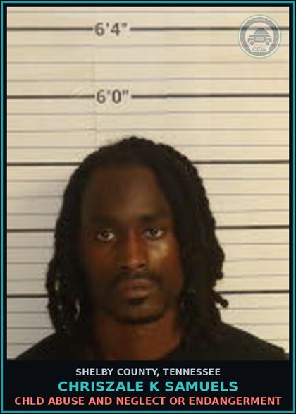 CCW arrest card for CHRISZALE K SAMUELS in Shelby County: DRIVING WHILE LICENSE S/R/C