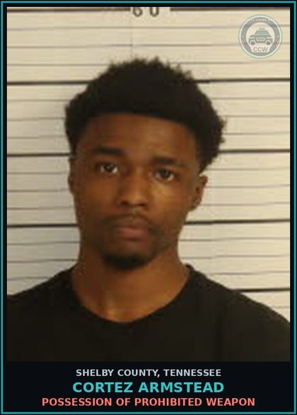 CCW arrest card for CORTEZ ARMSTEAD in Shelby County: EVADING ARREST
