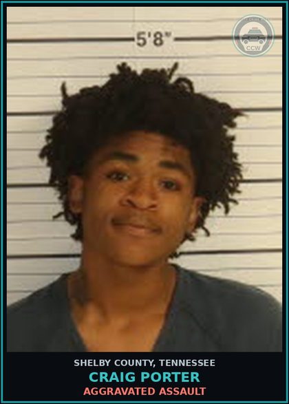 CCW arrest card for CRAIG PORTER in Shelby County: AGGRAVATED ASSAULT