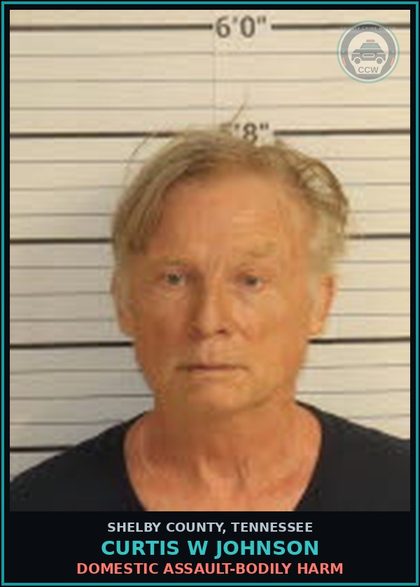 CCW arrest card for CURTIS W JOHNSON in Shelby County: DOMESTIC ASSAULT-BODILY HARM